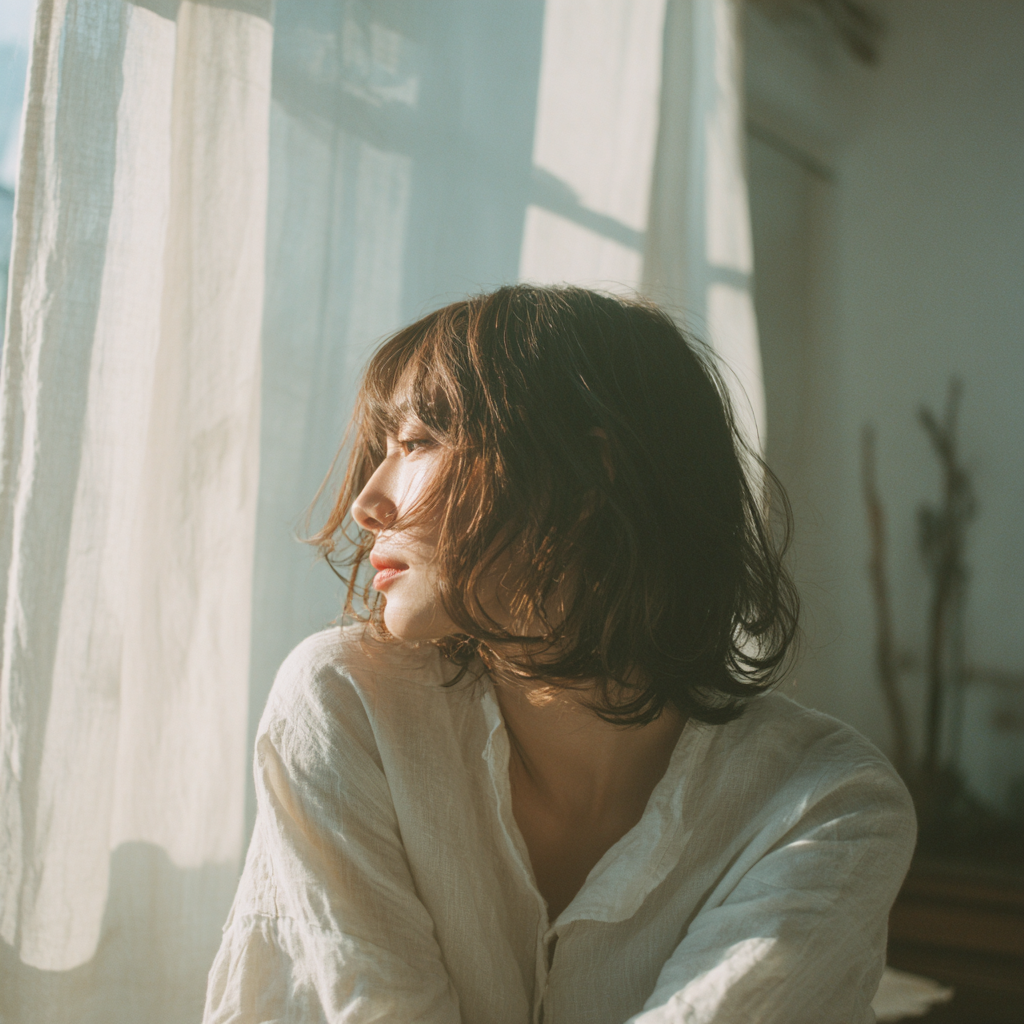 窓辺のポートレート